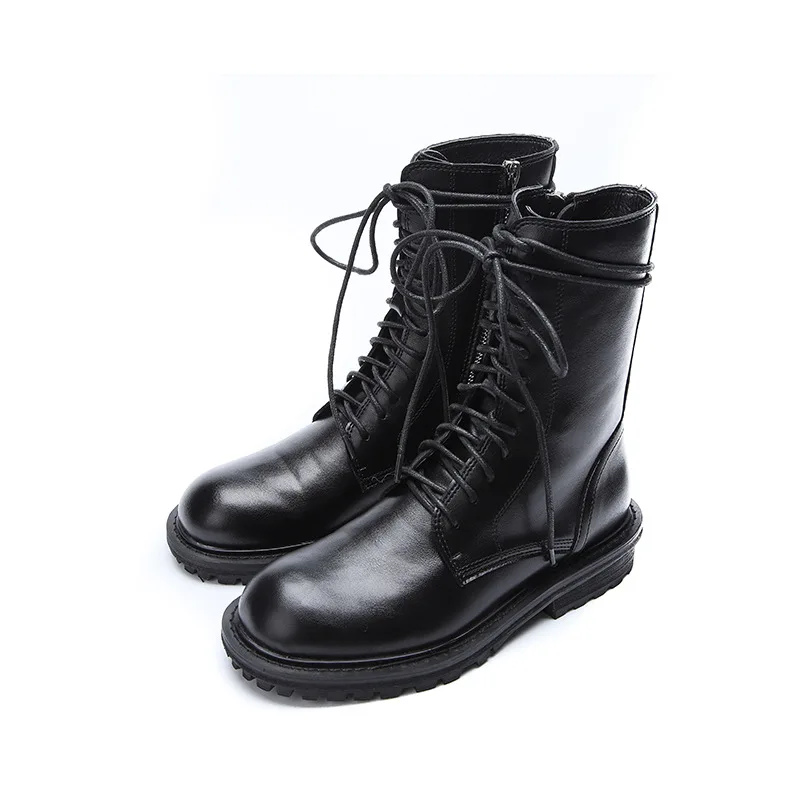 

Jenny&Dave New Ins Fashion Blogger Ankle Boots Girls Autumn And Winter Knight Boots All-match British Flat Motorcycle