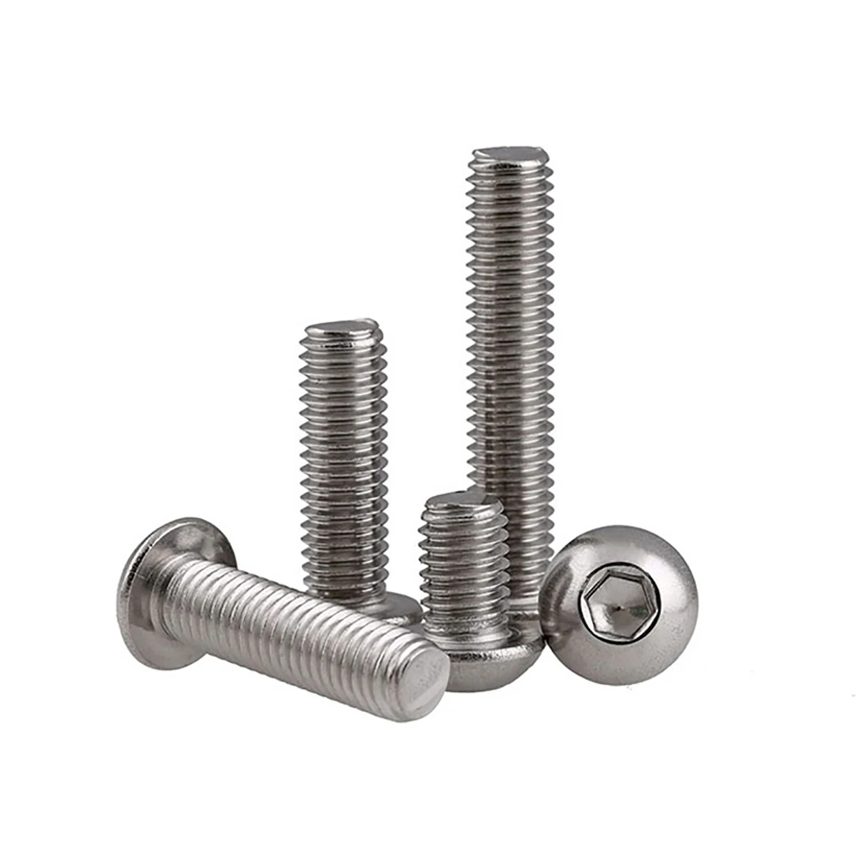 

M6 M8 M10 M12 A2-70 304 Stainless Steel Button Head Hex Hexagon Socket Screw ISO7380 Pan Round Head Allen Bolts