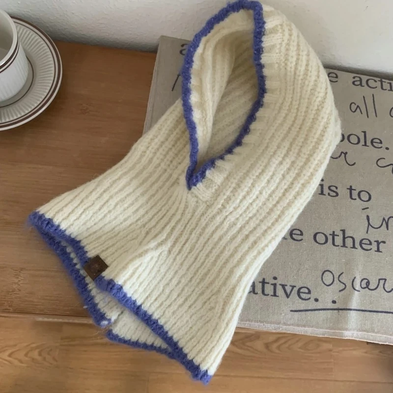

Adjustable Elastic Balaclava Cap Warm Ring Scarf Beanie Hat For Women Men Windproof Hooded Neck Collar Knitted Hats For Women