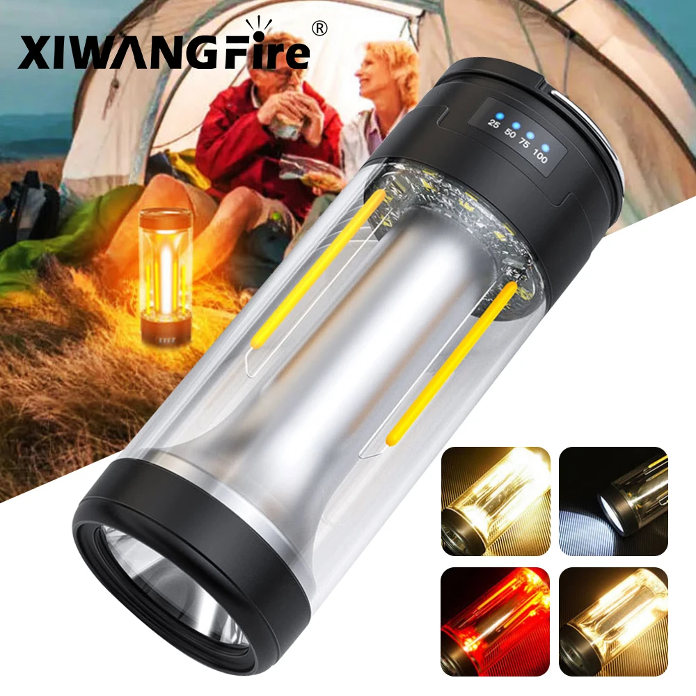 New Rechargeable Camping Lantern Portable Outdoor Camping Light Magnet  Emergency Light Hanging Tent Light Powerful Work Lamp - Portable Lanterns -  AliExpress