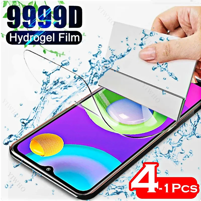 Передняя Гидрогелевая пленка 4-1 шт Для Samsung Galaxy M02 M12 M22 M32 4G 5G M42 M52 M62, защитные пленки для экрана, прозрачная пленка HD