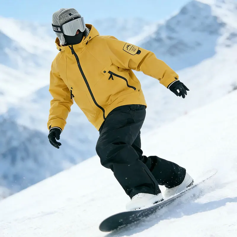 New Male female Single Double Board Ski Suit Thermal Loose Pants Waterproof Warm Set Snowmobile Clothing Winter Skiing Jackets