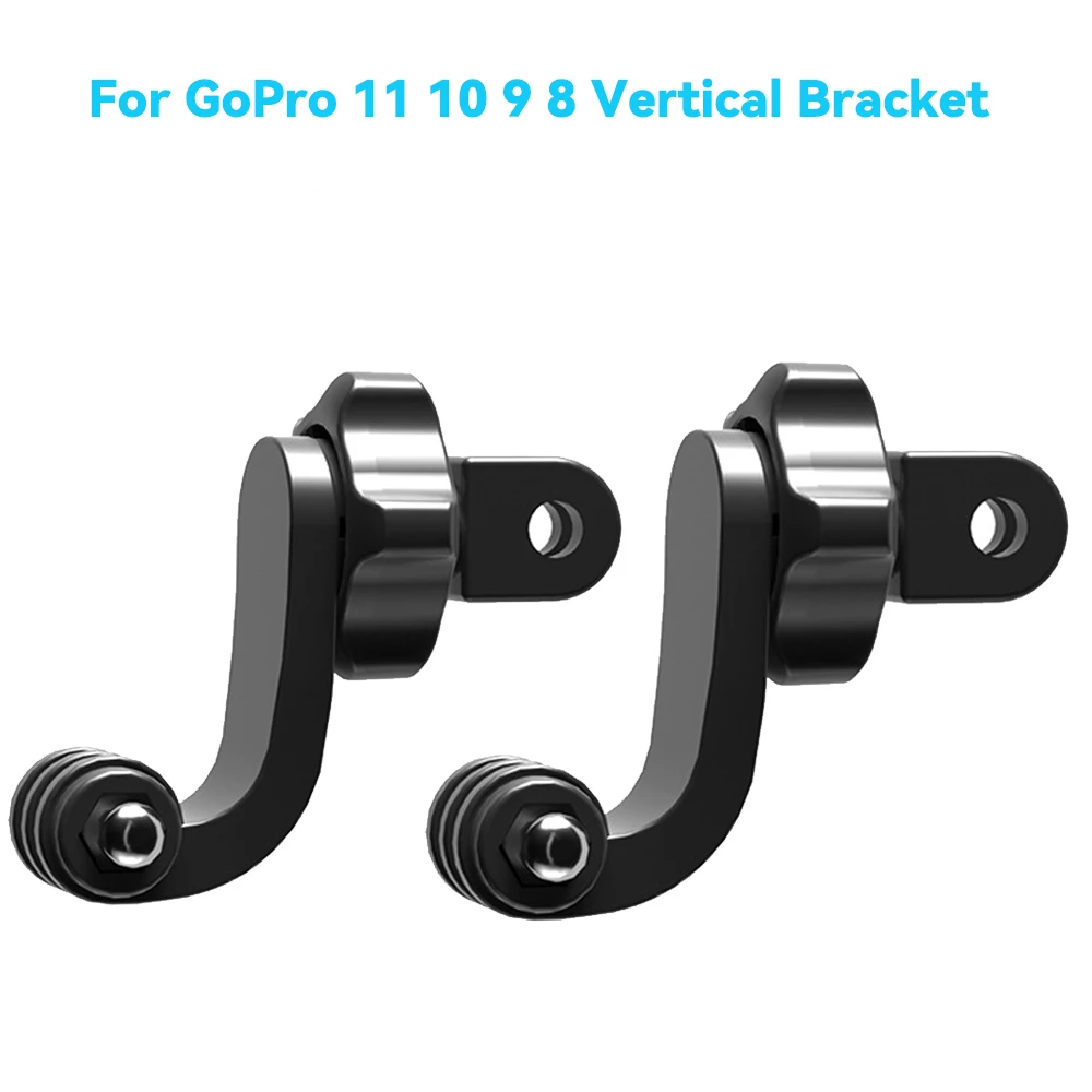 360 Vertical Bracket Adapter For GoPro 11 10 9 8 DJI Osmo SJCAM Motorcycle Helmet Chin Mount Holder Action Camera Accessories