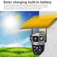 V380 Pro 12MP solaire WIFI caméra IP CCTV deux objectifs trois écrans suivi automatique extérieur 6K Surveillance de sécurité caméra PTZ 2