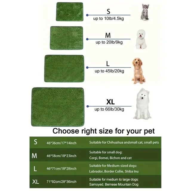 Premium Washable Dog Training Mat-Indoor/Outdoor Grass Trimmer，Convenient for potty training and odor control 3