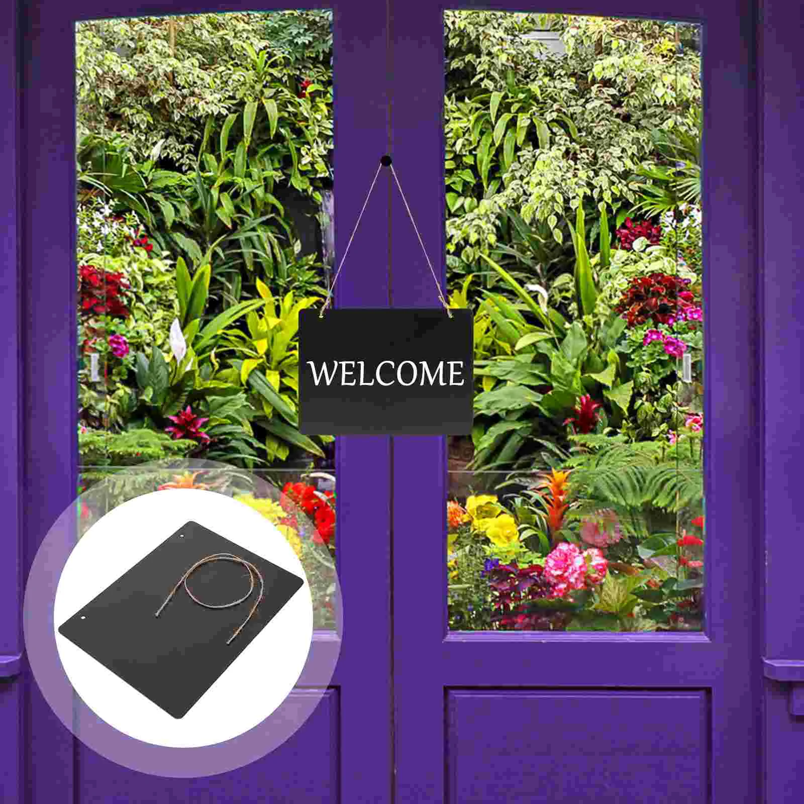 

Double- sided Blackboard Hanging Chalkboard Signs Chalkboard Signs Hanging Blackboard for Crafts- Menus- Florists- Events (