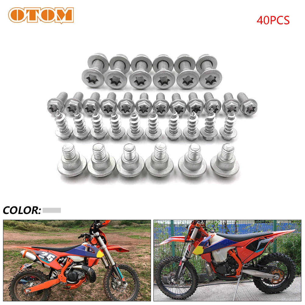 OTOM Full Motorcycle Screw Set M6 M8 Bodywork Fairing Bolt Shock Absorbing Guard Plate Brake Disc Nut Clip Kit For KTM EXC XC SX