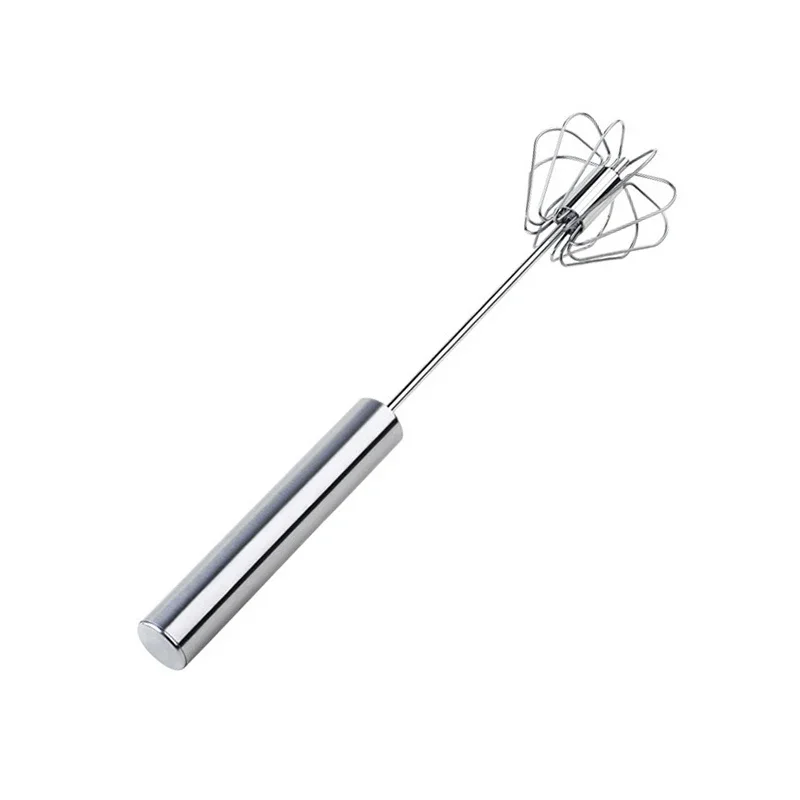 Stainless Steel Semi-Automatic Push-type Egg Whisk Manual Hand Mixer Self Turning Egg Stirrer Kitchen Cooking Tools Gadgets