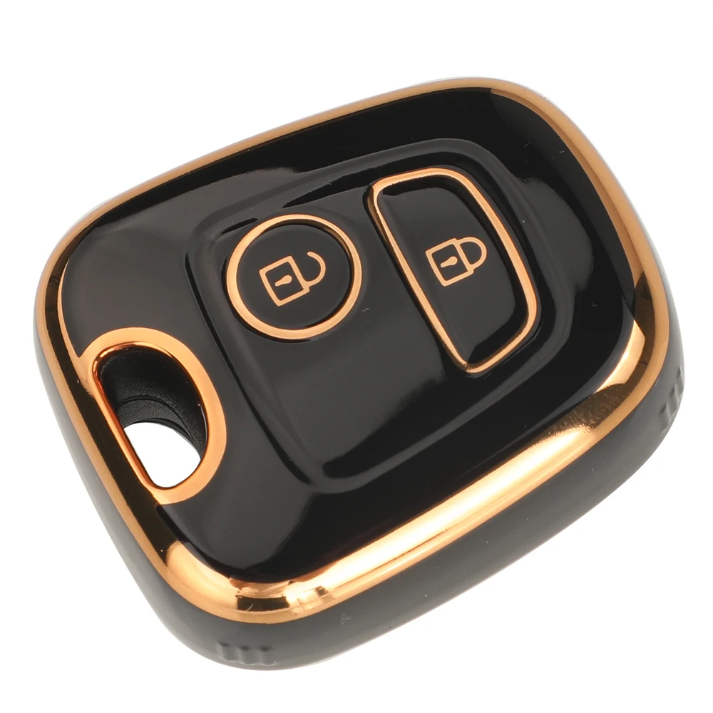 Jingyuqin 2-Button Soft TPU Smart Key Case Cover