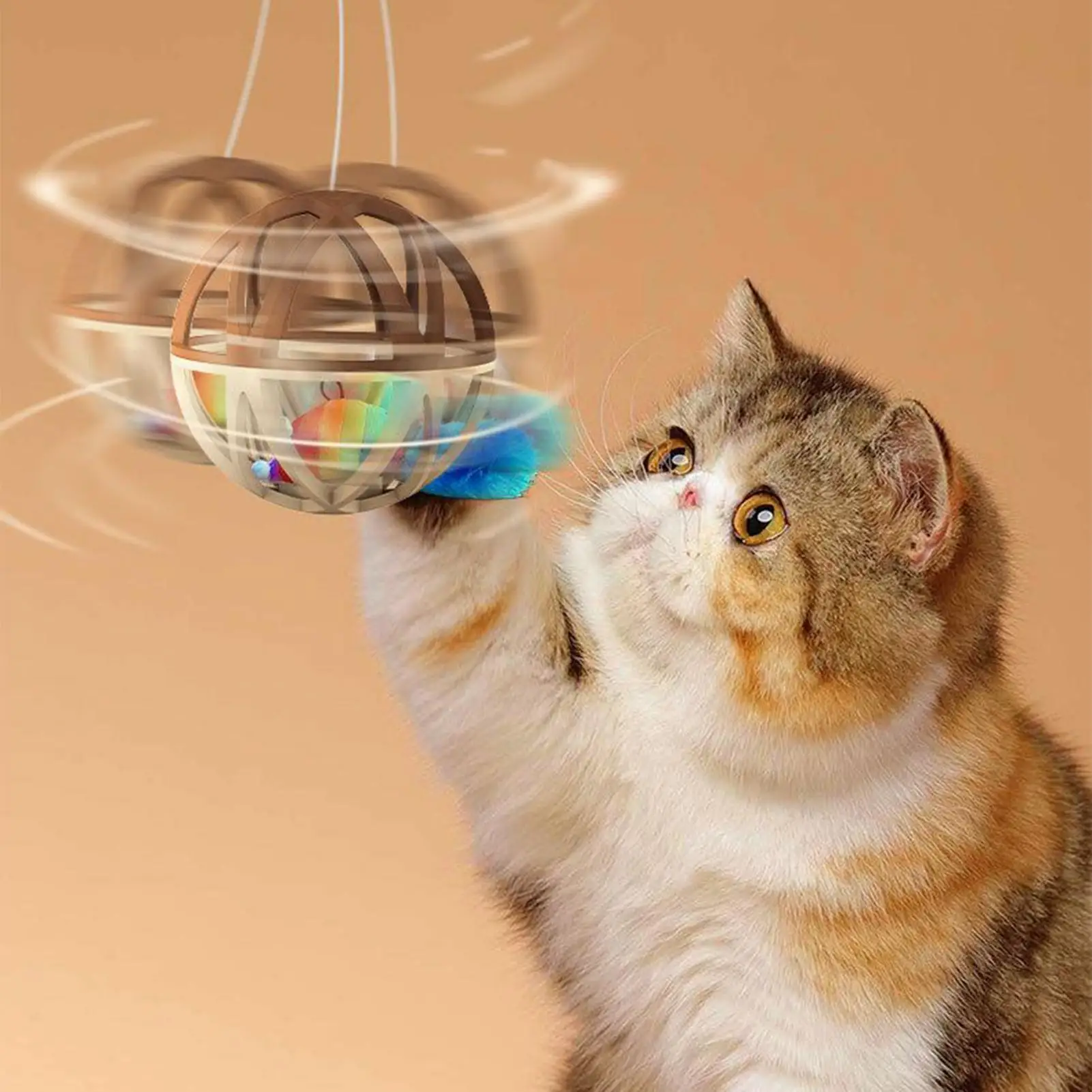 Balls for Cats Bell Ball Interactive Cat Toys Enrichment Pet Supplies for Kitten Dog Puppy Chew Indoor Cats and Kittens Toys