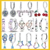 Original 925 Sterling Silver Hoop Earring Vintage Style Zirconia Tassel Stud Earring For Women Girls Birthday Party Gifts