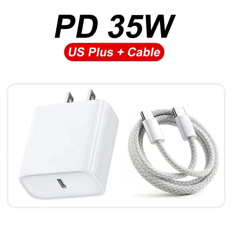 Apple Original 35W USB-C Fast Charger with Quick Charging Cable