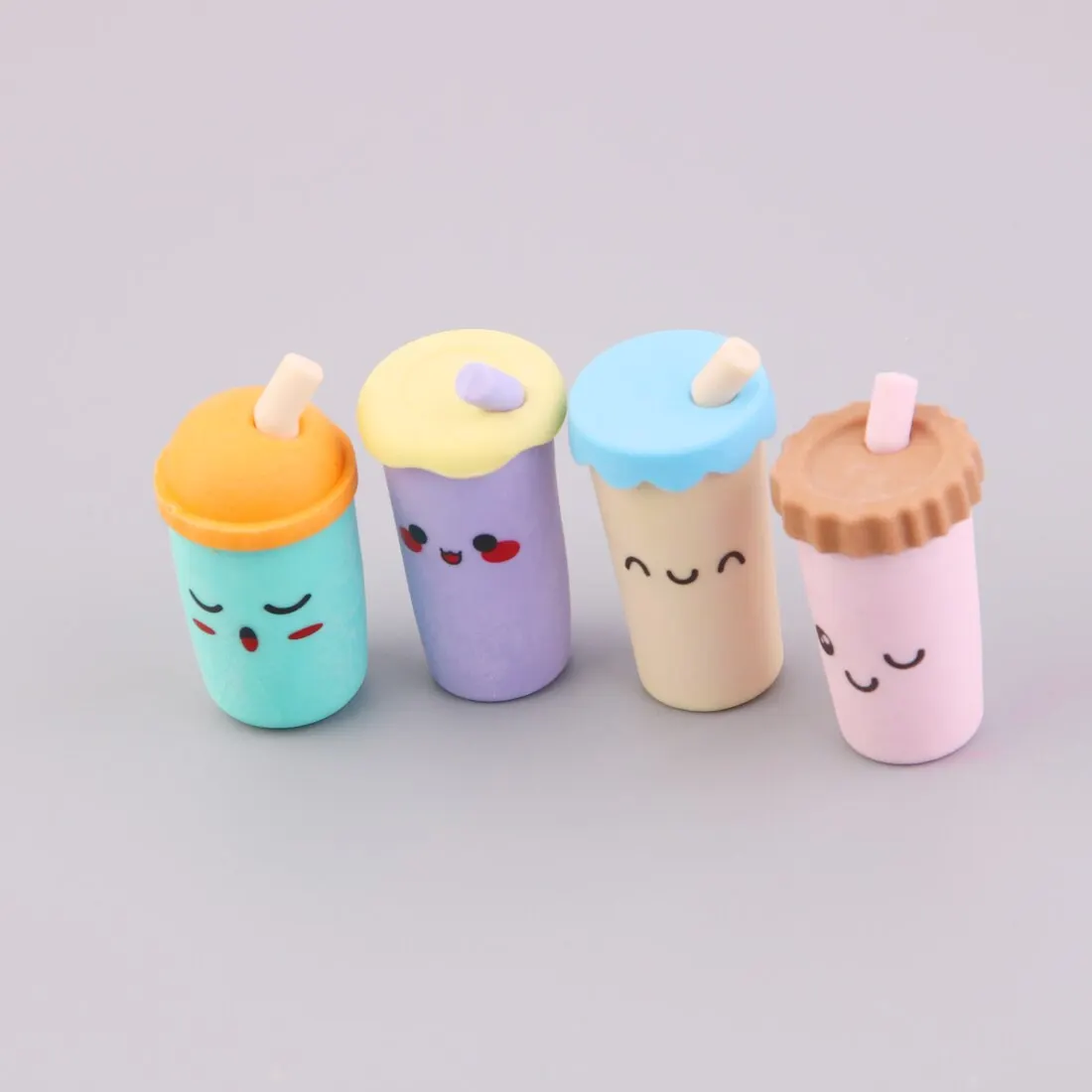 MOTARRO 4Pcs Cute Eraser Pencil Toppers Clip on Pencil for Students School Supplies Classroom Games Rewards Puzzle Erasers pencil eraser