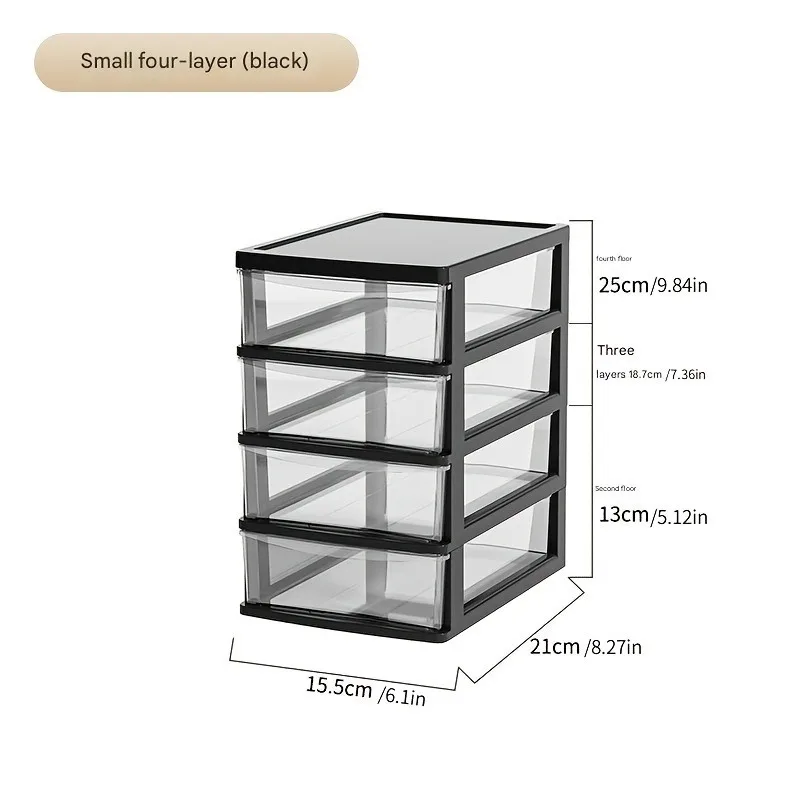 Office Desktop Storage Box Transparent Drawer Style Cosmetics Stationery Student Desk Raised Japanese Style Bar Storage Box Storage Box Self Adhesive Storage Box Desk Organizer Transparent Storage Box Storage Organizer