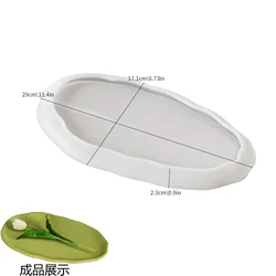 Oval Silicone Mold for DIY Plaster and Concrete Decorative Tray (Oval)