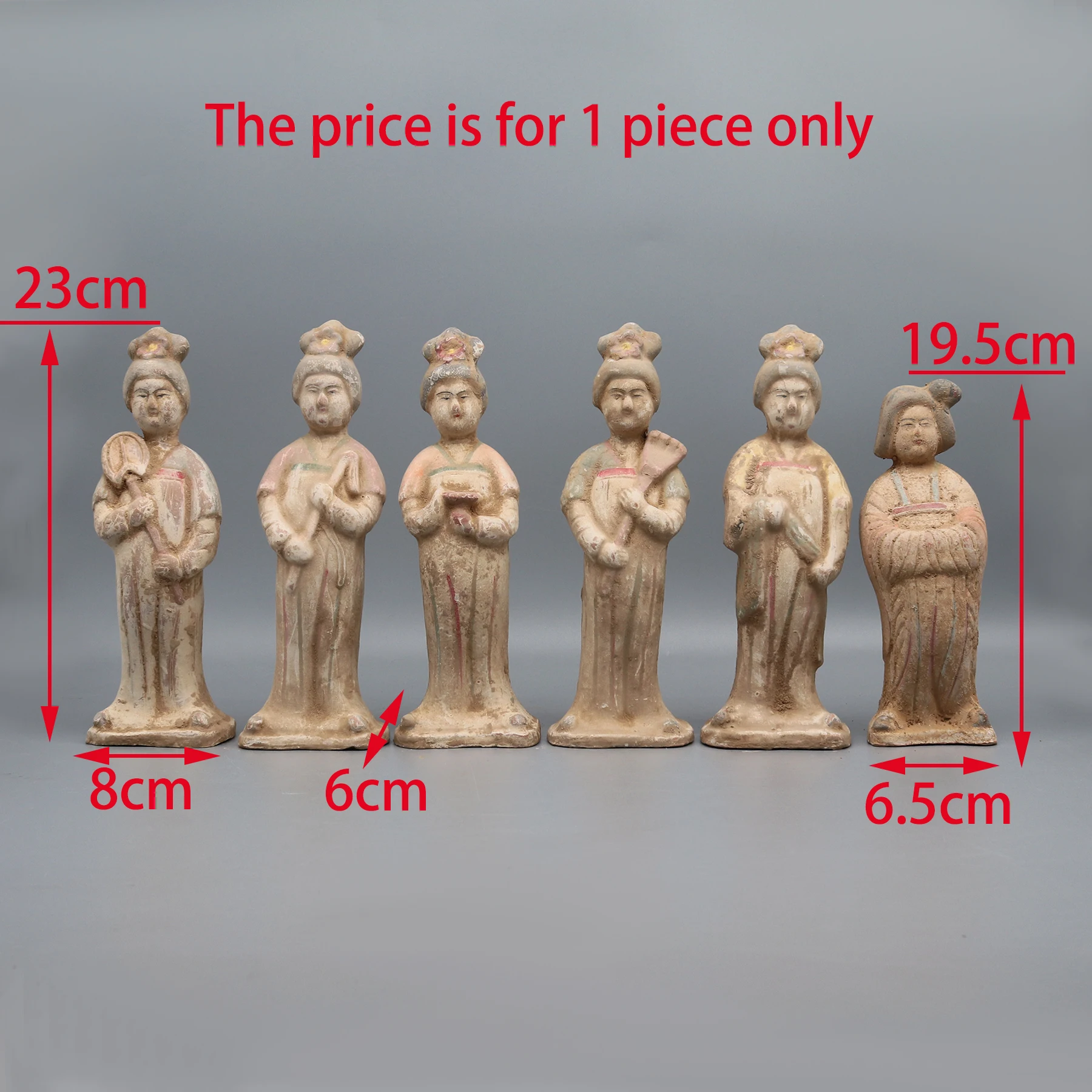 Tang Dynasty Lady Figurines, Musician Figurines, Terracotta Replica 2
