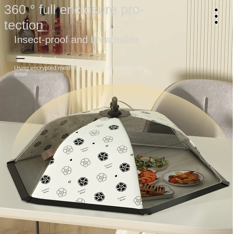 Food Cover New Collapsible Dish Cover Meal Dust Leftover Food Cover Household Breathable Dust Anti-mosquito Anti-fly Home Dining Table