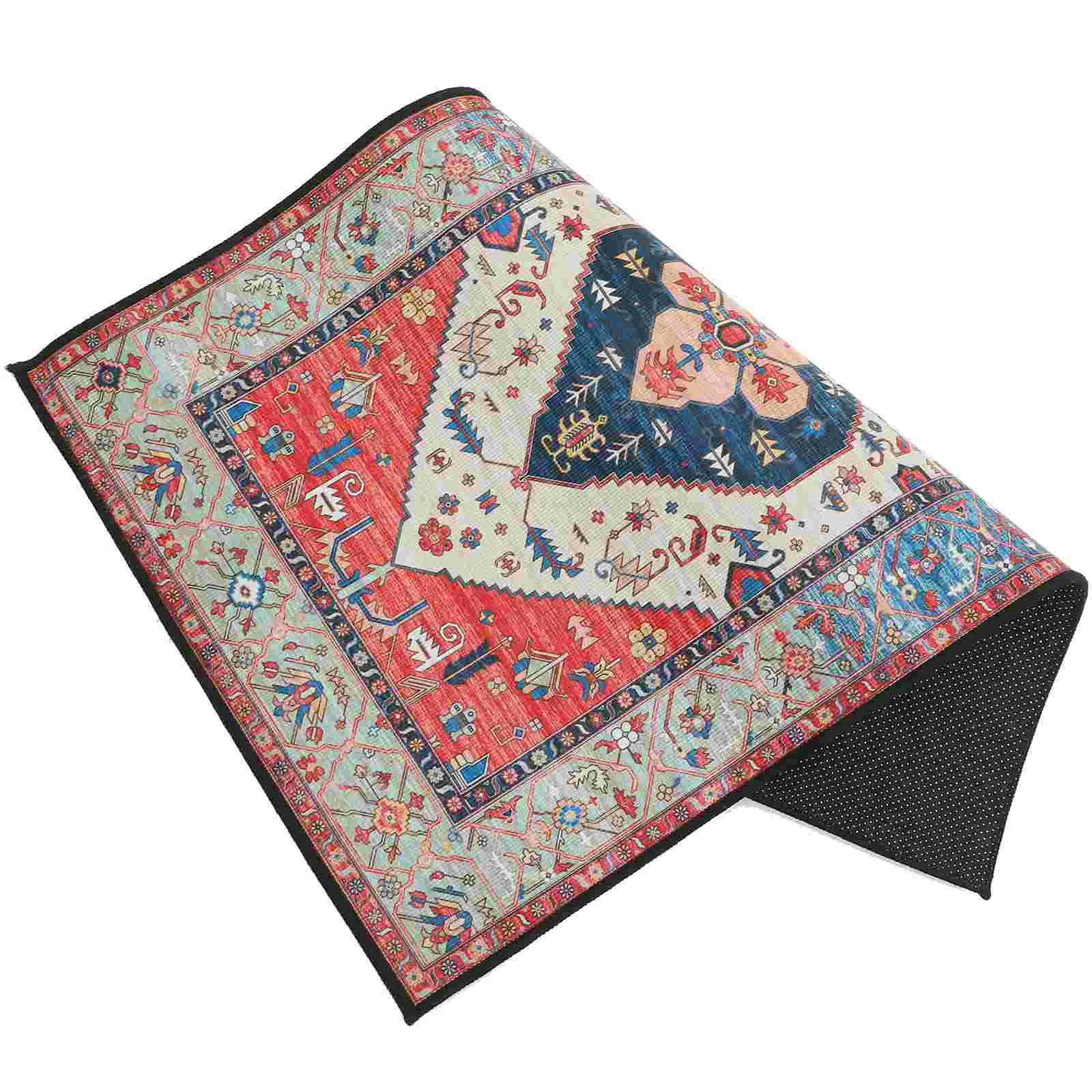 

Boho Rug Washable Floor Rug Bedroom Rug Carpet Bedroom Bohemian Style Carpet Ethnic Style Polyester Floor Carpet for Home
