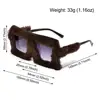 Oversized Plush Sunglasses Style Party Christmas Halloween Cosplay Winter Shades Soft Fluffy Square Frame Sun Glasses for Women 6