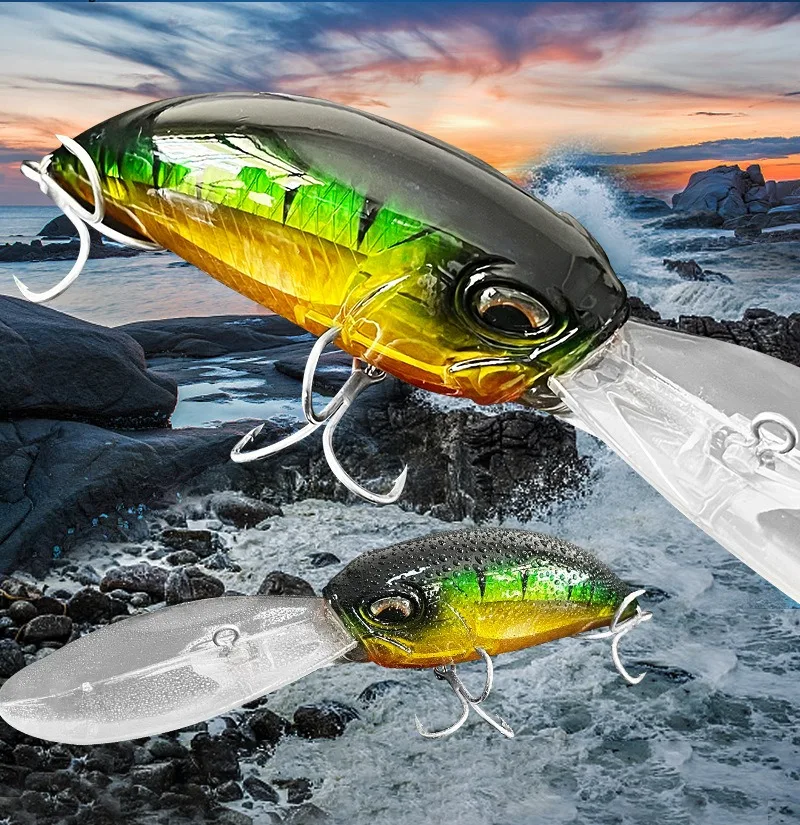 Kurbelköder, 41 g, 14,6 cm, lange Zunge, Kurbel-Wobbler, schwimmende Angelköder, künstliche harte Köder, Tauchen, molliger Bass, Hecht – Detail 1