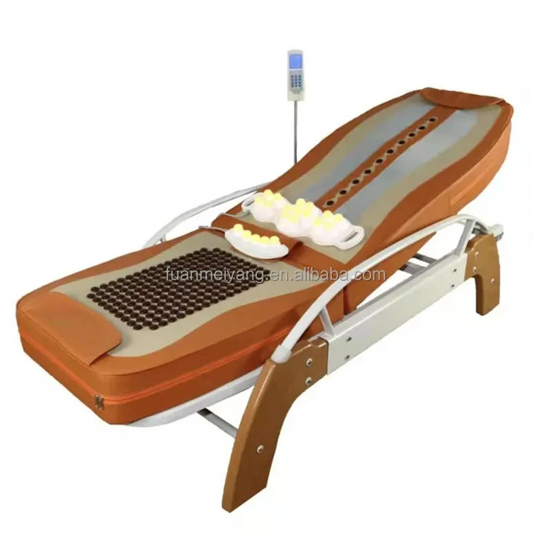 Factory Luxury Electric Therapy Thermal Massage Bed Full Body Spine Care Tourmaline Heated Korea Jade Massage Tables & Beds 6