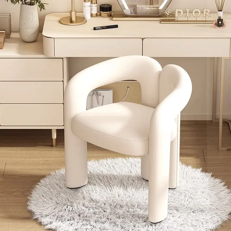

Nordic Ins Make up Vanity ChairI Simple Living Room Chair Velvet Fabric Balcony Leisure Chairs Soft Bedroom Seat Home