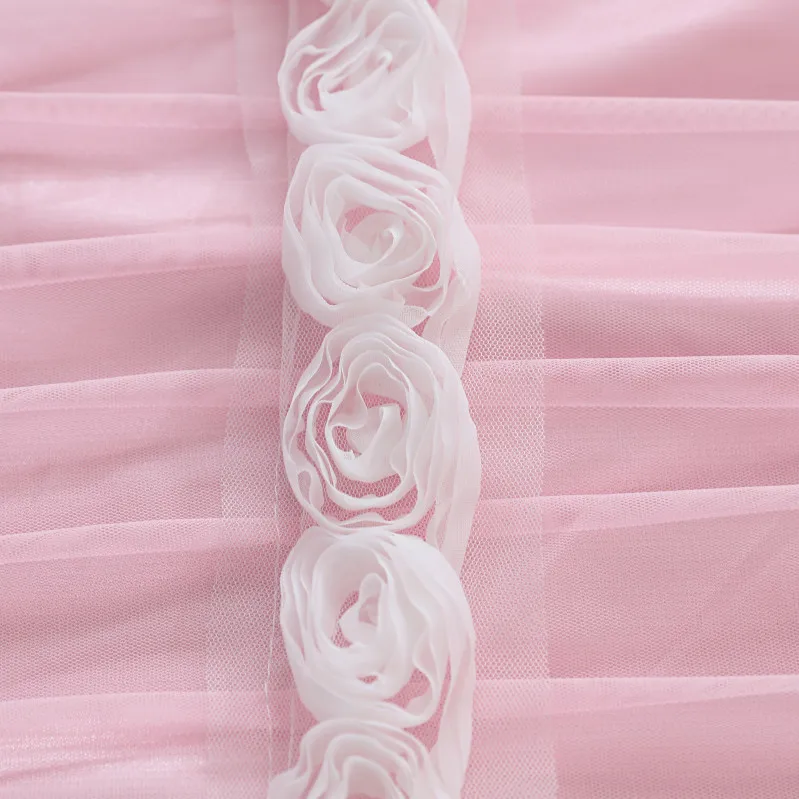 Korean Semi Shade Double Layer Curtain Wedding Veil Princess Style Children Bedroom Window Curtain 3
