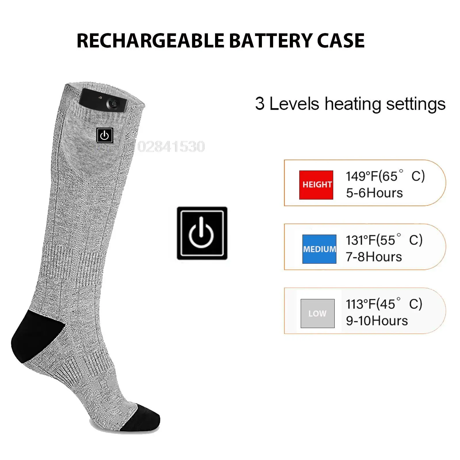 Heated Electric Skiing Socks with Battery 2