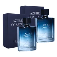 LASTAR men perfume, Two bottles Totaling 100ml/3.38fl.oz, Musk, Long-Lasting Fragrance, Christmas/New Year Gifts