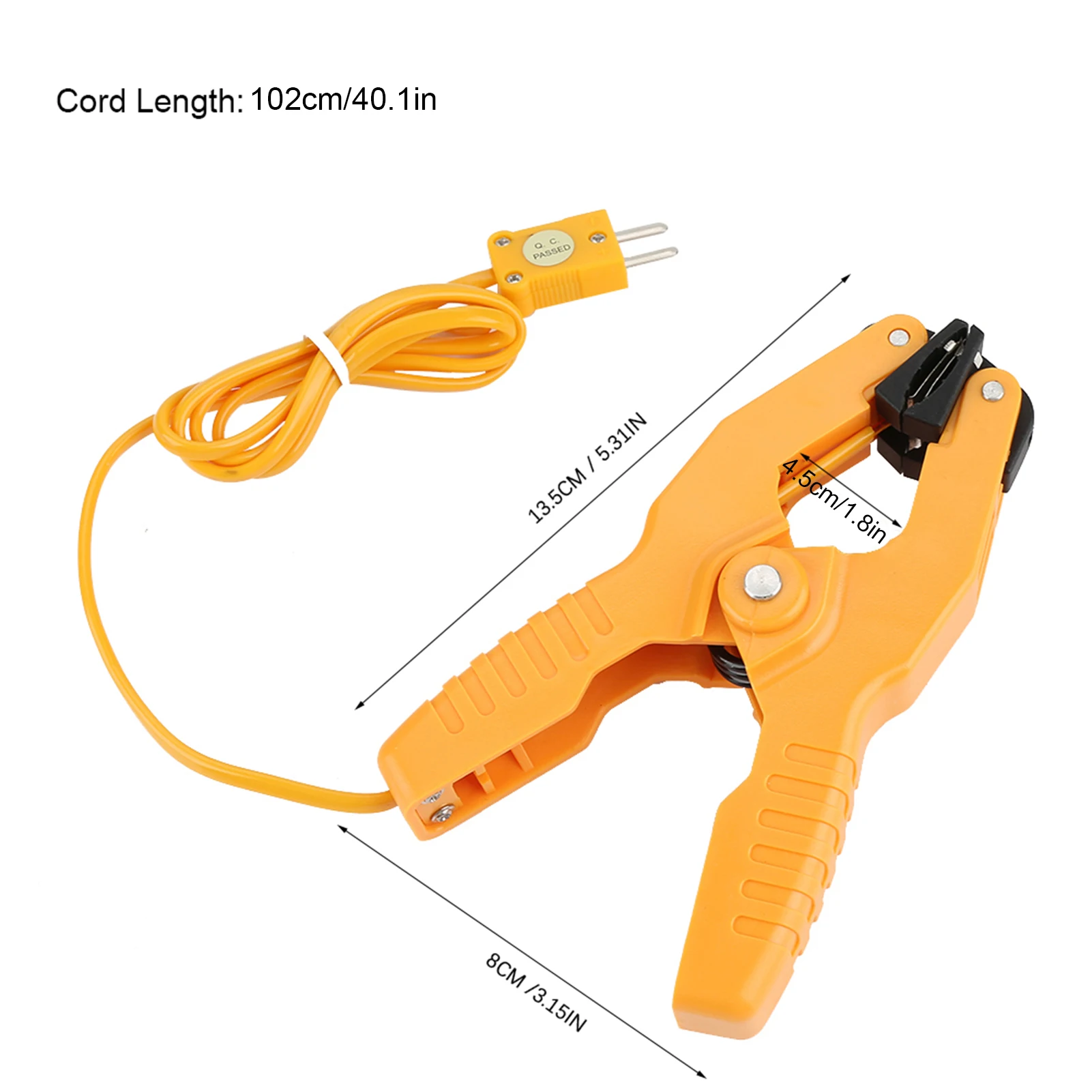 K Type Thermocouple Sensor Temperature Lead Pipe Clamp 1~3/8" -40~200℃ temperature sensor