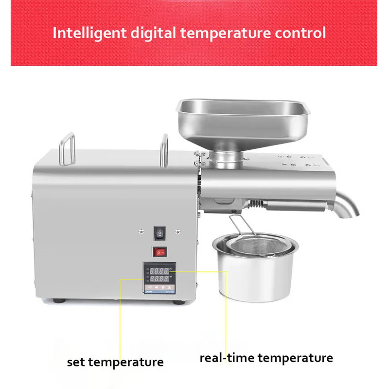 Automatic Stainless Steel Oil Press Cold Oil Machine,Home Oil Presser, Sunflower Olive Oil Extraction K28C 5