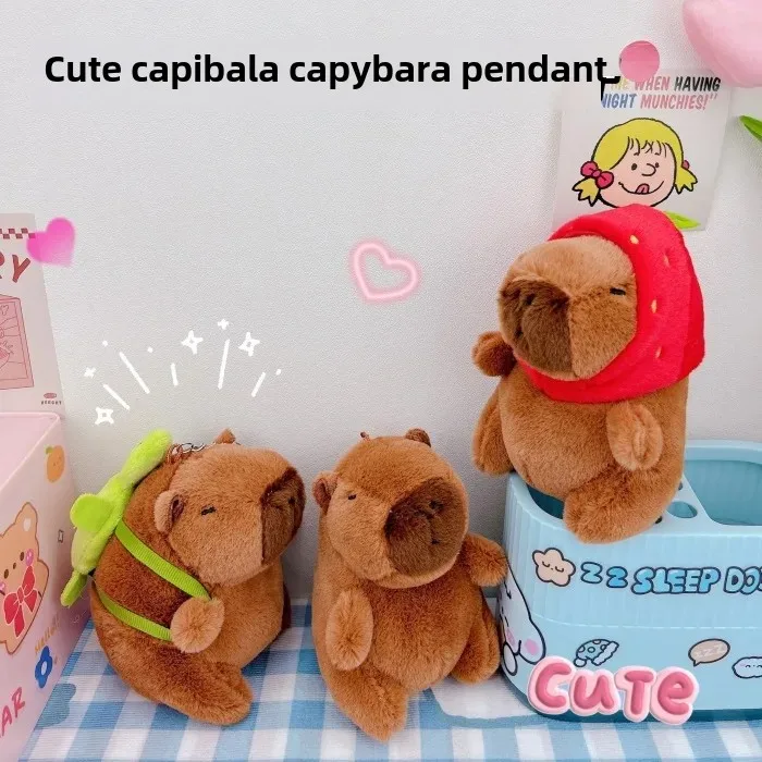 Creative Cavy Keychain Plush Toy Backpack Hanging Decoration PP Cotton Filled Wall Hanging Doll from Mainland China