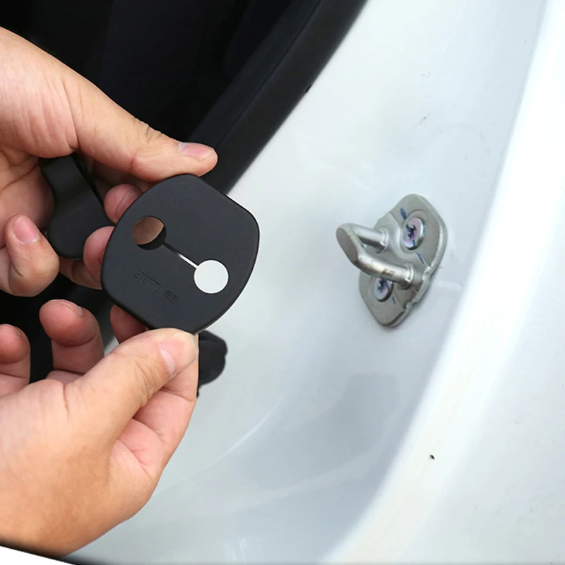 

4pcs Car Door Check Arm Protection Cover For Renault Kadjar Koleos Captur CLIO Megane Talisman Twingo Door Lock Protective Cover