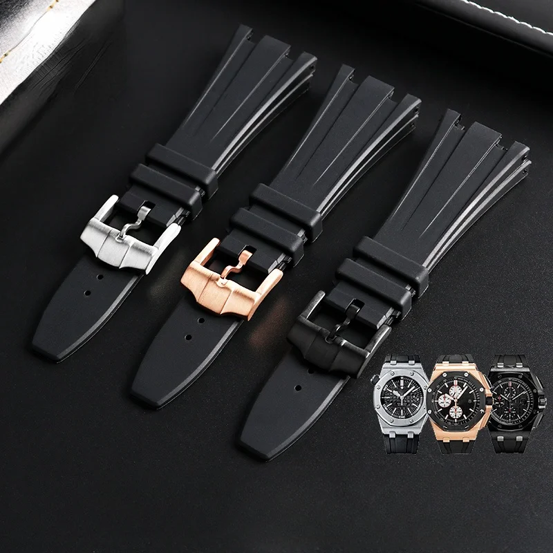 Cinturino Per Orologio In Silicone Maschio Per Ap Aibi Royal Oak Offshore 15400 26470 15703 Bracciale Per Orologio 28Mm