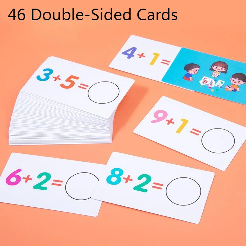Montessori Math Wooden Toys Addition Subtraction Teaching Aids Preschool Learning Education Toy Digital Puzzles Toddlers Gifts 4