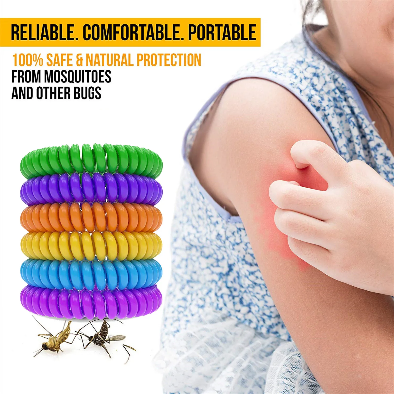 25 Pack Natuurlijke Mug Insect Armbanden Outdoor Indoor Controle Polsbandjes Voor Baby 'S Peuter Kids