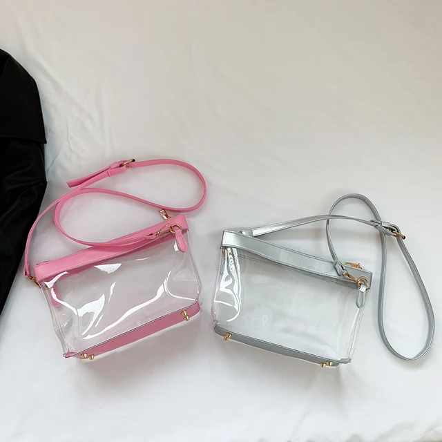 Trend Pvc Transparent Crossbody Bags For Women Handbags Acrylic Chains  Vintage Shoulder Bag Unisex Purse Zipper Mobile Phones - Shoulder Bags -  AliExpress