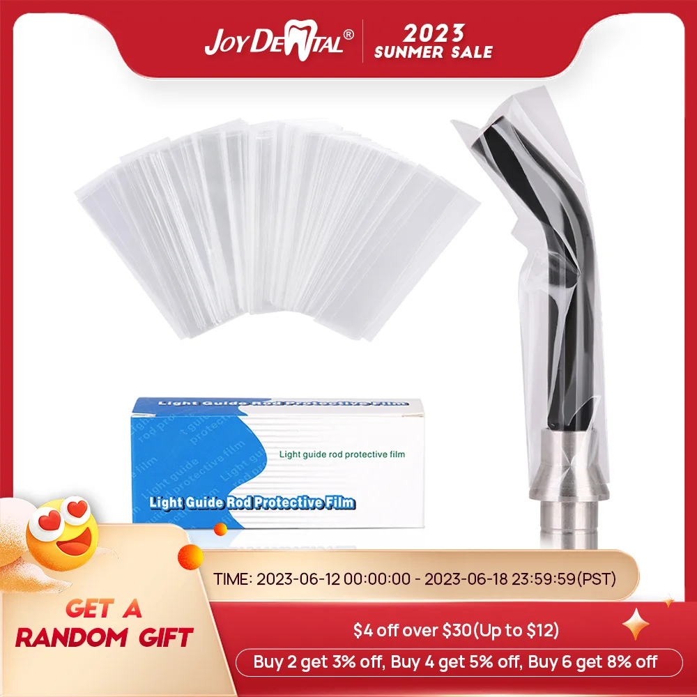 200 Pcs/box Light Guide Rod Protective Film Dental Curing Light Led