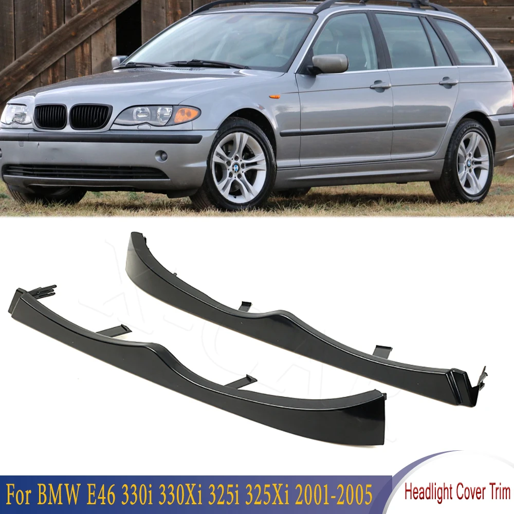 

X-CAR Left Right Car Front Under Headlight Molding Cover Trim Car Accessories For BMW E46 330i 330Xi 325i 325Xi 51137043409