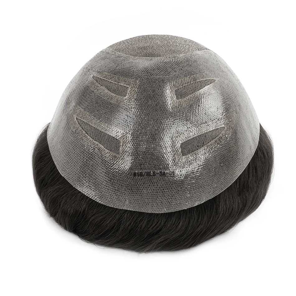 Toupee Men Mono PU Base Wig For Men Male Hair Prosthesis Breathable Lace Front Man Wig Capillary Prosthesis Replacement System 5