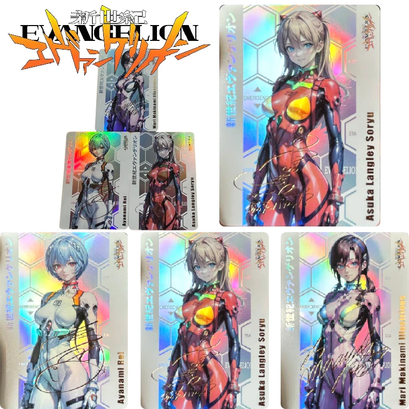 

Neon Genesis Evangelion Asuka Langley Soryu DIY Homemade Bronzing Game Toys Collection Card Christmas Birthday Gift