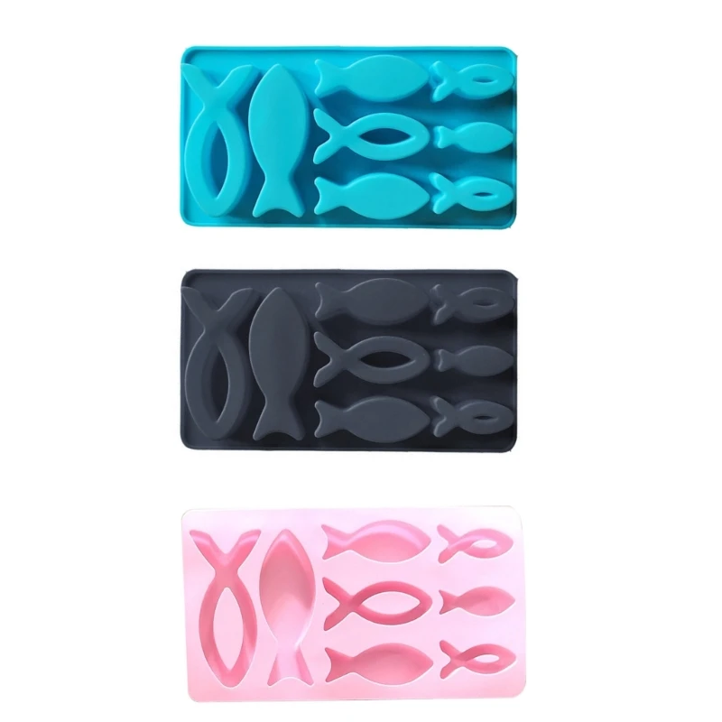 

Форма рыбы в форме кубика льда, смоляная форма, многоразовые формы для выпечки для самостоятельного изготовления ледяных конфет,