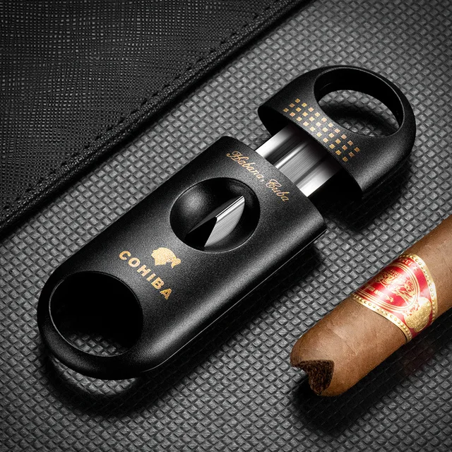 Cigar Cutter Cigar Set Pocket V-Cut Sharp Cigar Scissors Guillotine Portable Travel Cigar Cutting Round Punch Cigar Accessories - Image 5