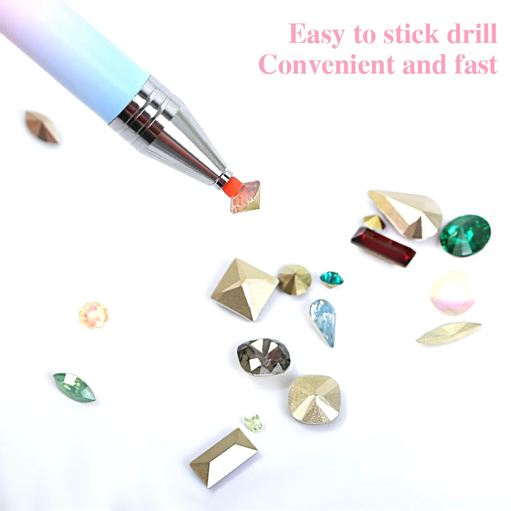 DIY Diamond Painting Pen Kit Refillable Crayons Rotating Glue Dot Drill Pen for Nail Art Diamond Art Accessories Quick Tool nail art tools nail art pen nail art picking tools rhinestone picker pen rhinestone picking tool
