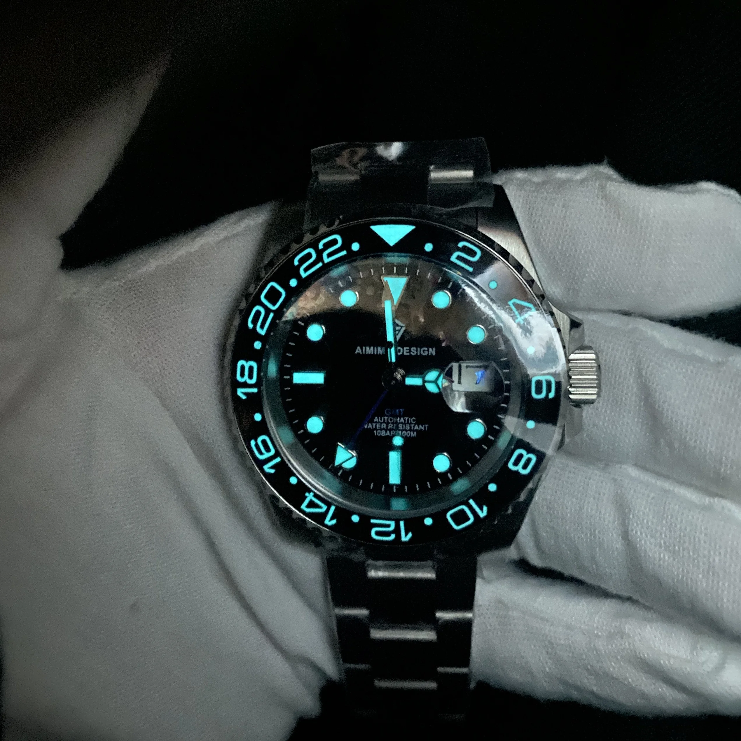 AIMIMO DESIGN Watch for Men DG5833GMT Movement Men Mechanical Wristwatches Sapphire Crystal Super Luminous Automatic Watch
