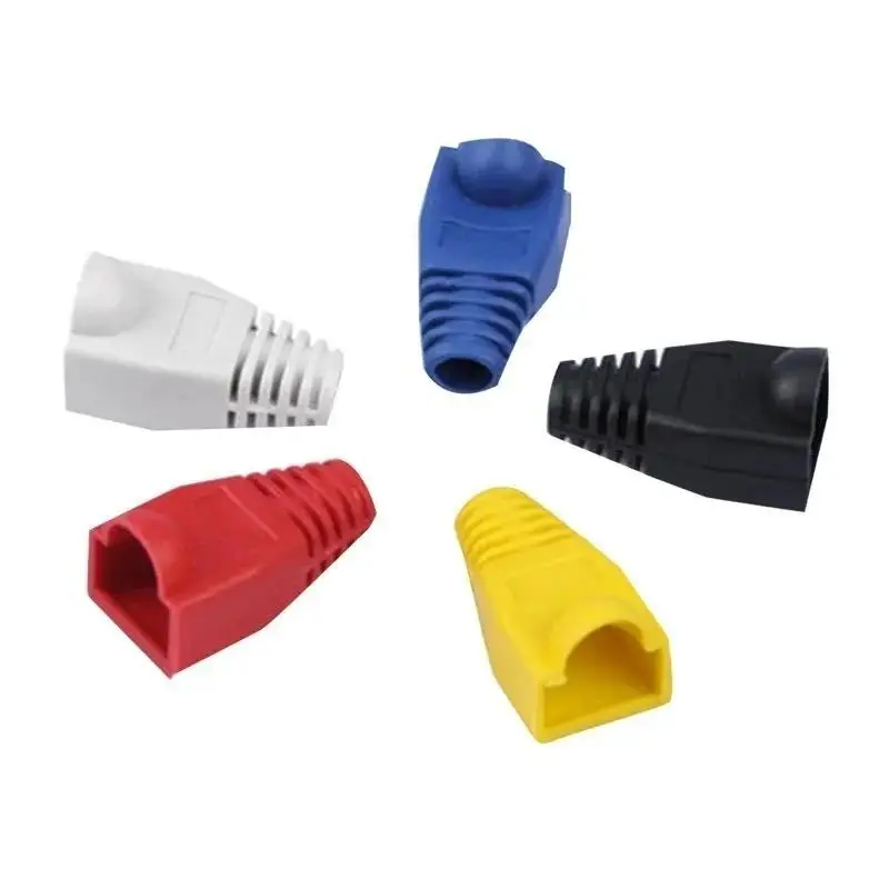 30pcs RJ45 Cap Connector CAT5E CAT6 Plug Cap Ethernet Network Cable Strain Relief Boot Protect Cover