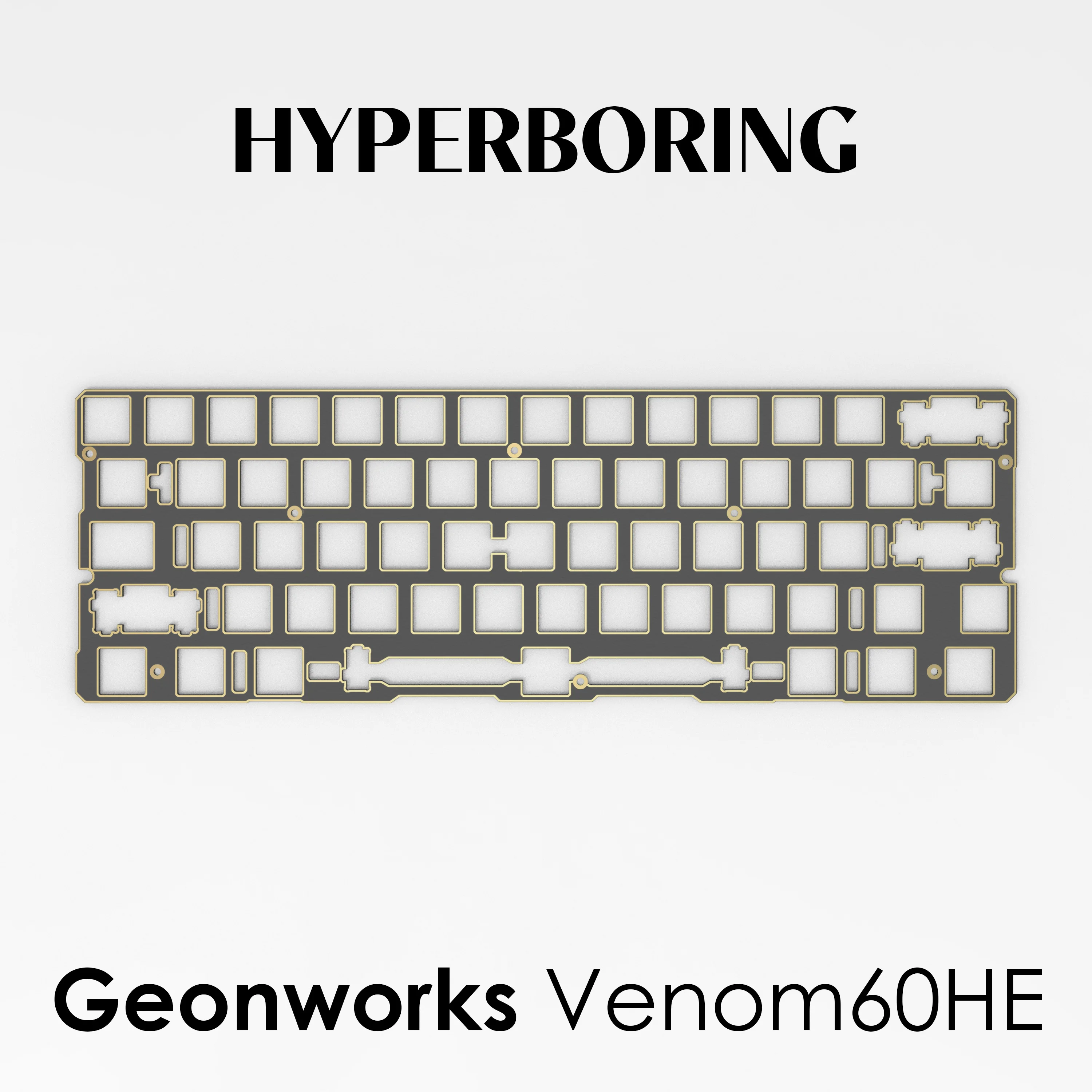 キーボード Geonworks Aluminum Plate Geonworks Venom 60HE Keyboard Plate FR4 Aluminum PC Sound