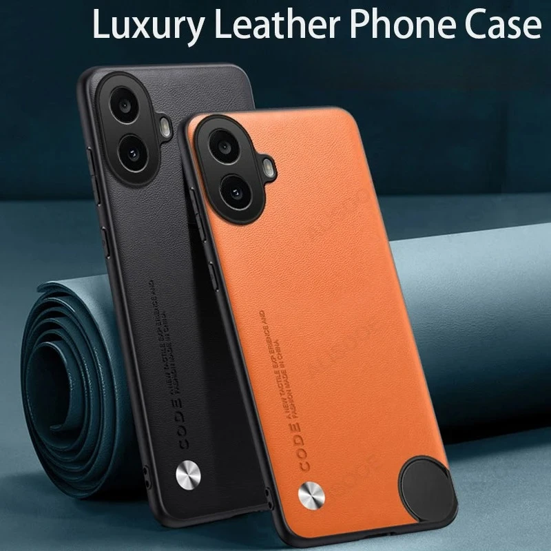 Luxury Fiber Texture PU-Leather Shockproof Phone Case Cover