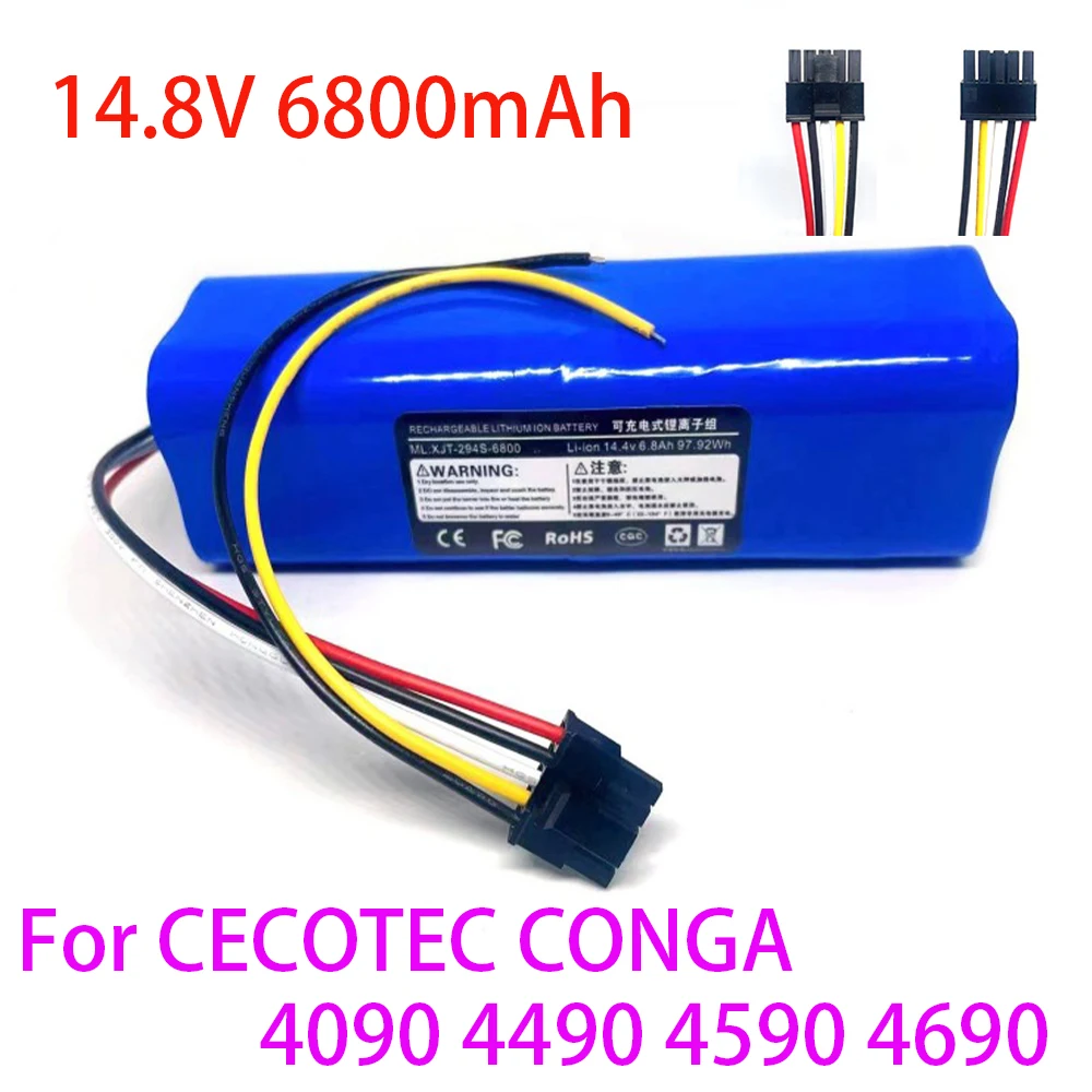 Batería de 6500mAh para CECOTEC CONGA 4090, accesorios para Robot