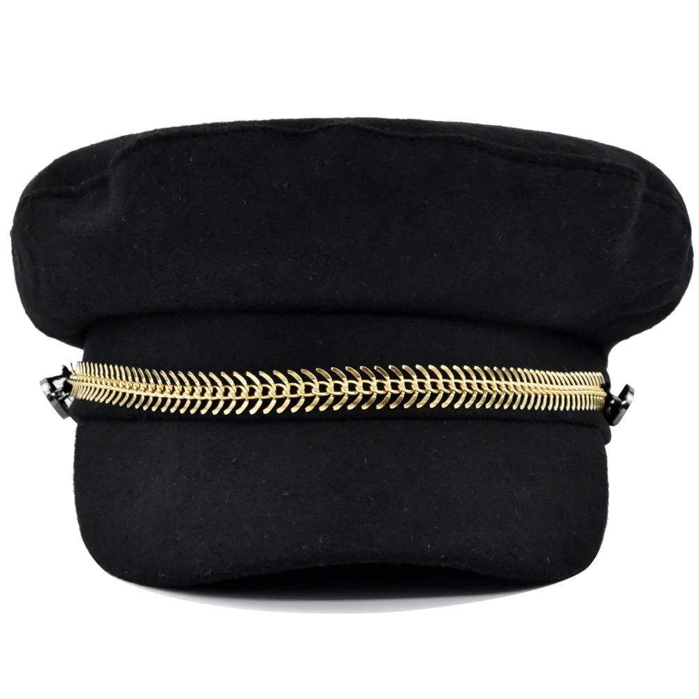 Cotton newsboy cap berets hat Women Newsboy Hats Woollen Twill Visor Beret Cabbie Hat 8 Panel Vintage Women Fiddler Cap Faux Leather Baker Boy Hat
